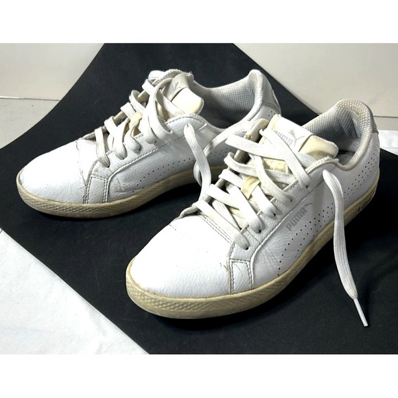 Puma Shoes - Puma Match Lo White Leather Women's Lifestyle Sneakers Shoes 6.5